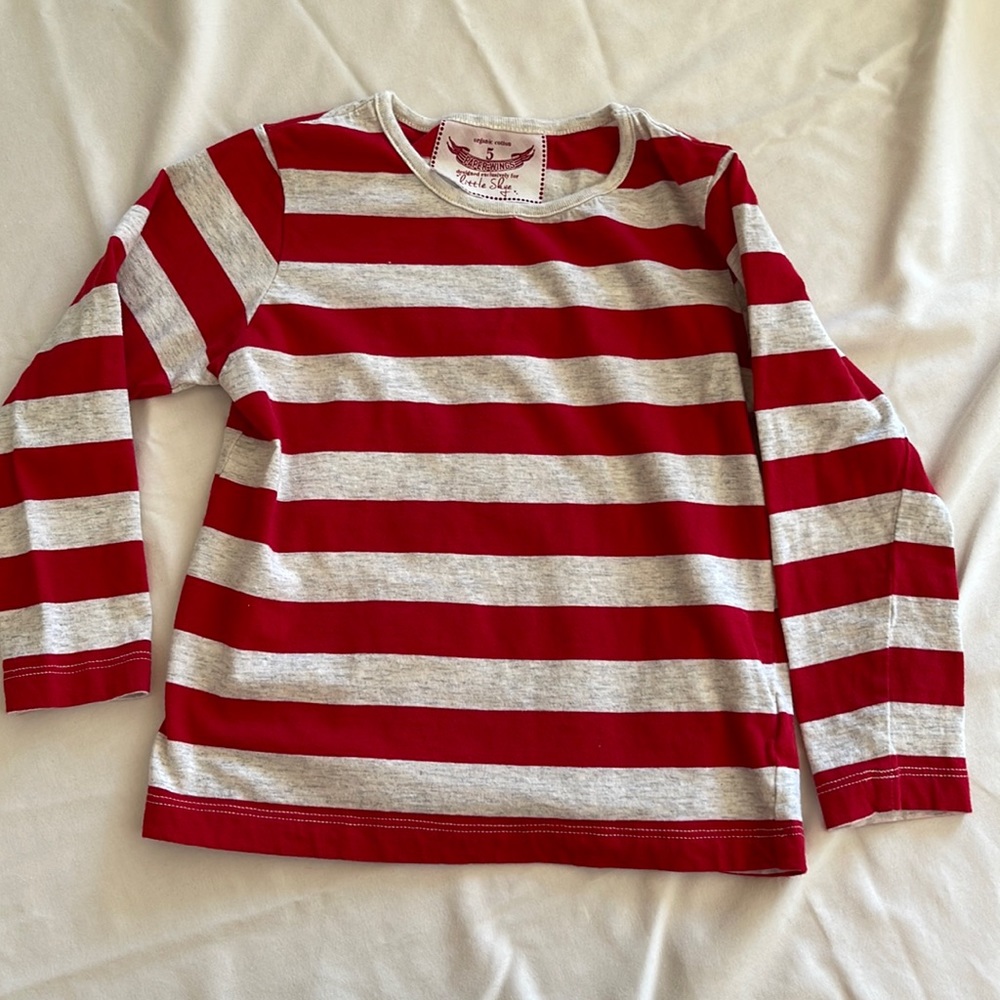 Paper Wings sz 5 striped long sleeve t-shirt